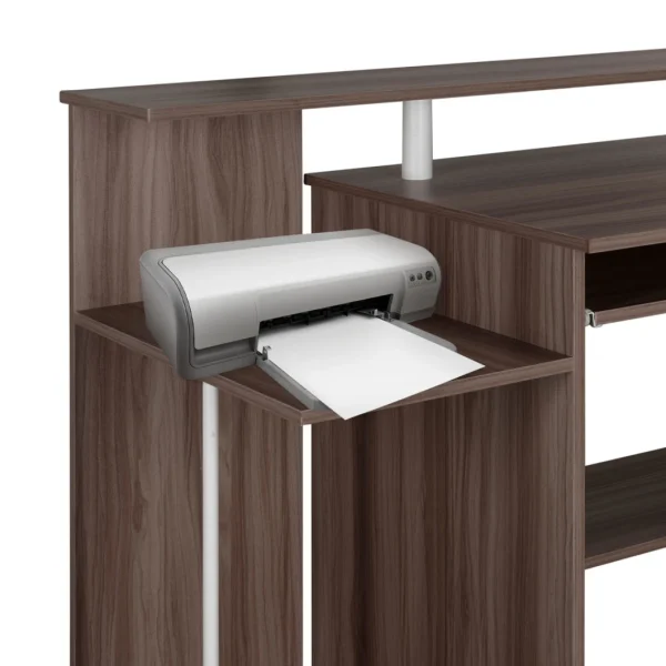 Hjh OFFICE Table D’ordinateur / Bureau WORKSPACE H IV 137 X 60 Cm Avec Caisson No… à prix réduits 6