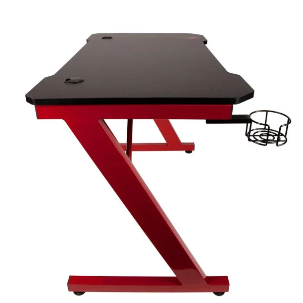 magasin Innelec Table Gaming Bureau De Gamer Drakkar SKADI – Noir Et Rouge – Repose Ca… 3