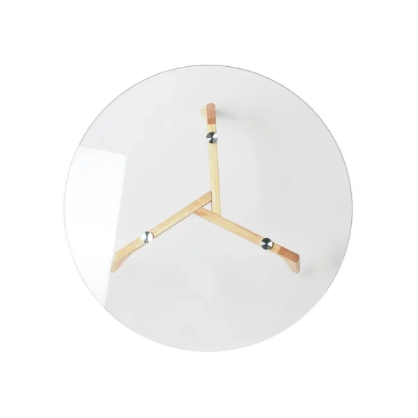 The Home Deco Factory Table Basse Ronde Plateau En Verre 80 Cm. Meilleur Prix Garanti 3