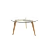 The Home Deco Factory Table Basse Ronde Plateau En Verre 80 Cm. Meilleur Prix Garanti 22