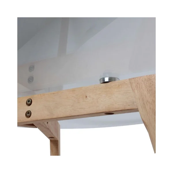 The Home Deco Factory Table Basse Ronde Plateau En Verre 80 Cm. Meilleur Prix Garanti 4