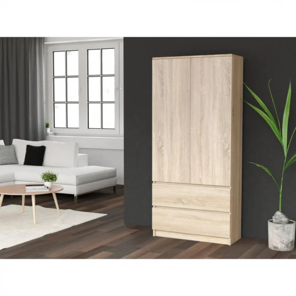 Hucoco TURIN | Armoire Style Moderne Chambre Salon | Penderie Multifonctions … grossiste 4