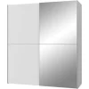 officiel CSTORE ULOS Armoire 2 Portes Coulissantes + Miroir – Blanc Mat – L 170,3 X P … 17