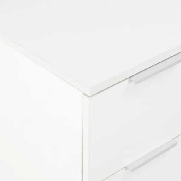 VidaXL Buffet Blanc Brillant 60x35x80 Cm Bois D’ingénierie à prix réduits 4
