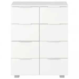 VidaXL Buffet Blanc Brillant 60x35x80 Cm Bois D’ingénierie à prix réduits 13