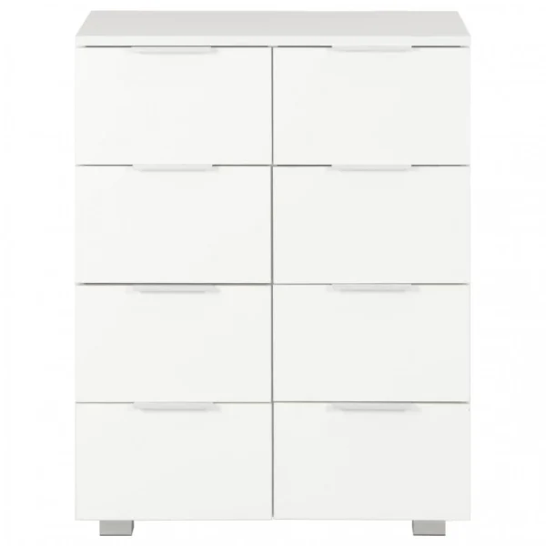 VidaXL Buffet Blanc Brillant 60x35x80 Cm Bois D’ingénierie à prix réduits 5