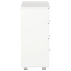 VidaXL Buffet Blanc Brillant 60x35x80 Cm Bois D’ingénierie à prix réduits 15