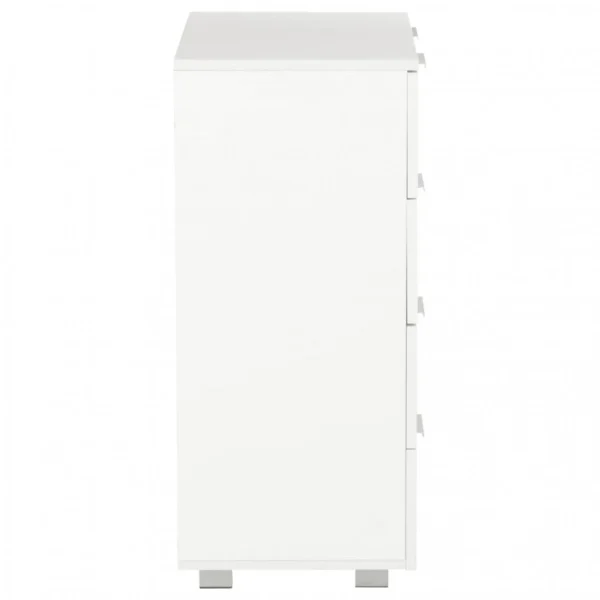 VidaXL Buffet Blanc Brillant 60x35x80 Cm Bois D’ingénierie à prix réduits 6