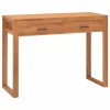 VidaXL Bureau Avec 2 Tiroirs 100x40x75 Cm Bois De Teck Recyclé Authentic Original licence 7