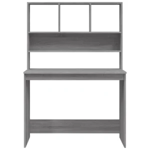 VidaXL Bureau Avec étagères Sonoma Gris 102x45x148cm Bois D’ingénie… marque pas cher en ligne 13