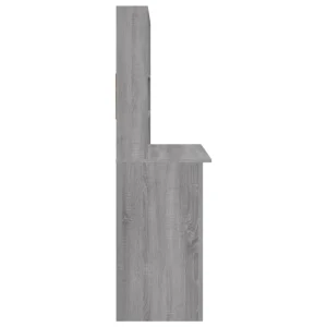 VidaXL Bureau Avec étagères Sonoma Gris 102x45x148cm Bois D’ingénie… marque pas cher en ligne 15