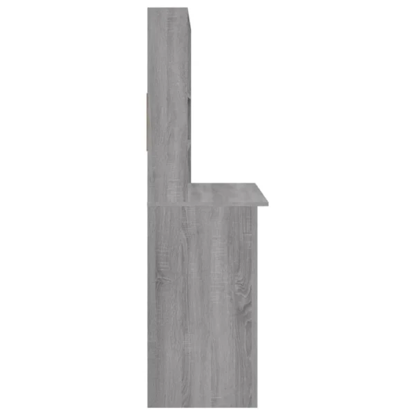 VidaXL Bureau Avec étagères Sonoma Gris 102x45x148cm Bois D’ingénie… marque pas cher en ligne 6