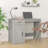 boutique en france VidaXL Bureau Gris Béton 100x49x75 Cm Bois D’ingénierie 14