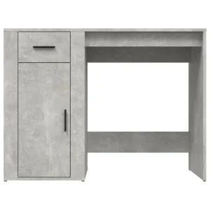boutique en france VidaXL Bureau Gris Béton 100x49x75 Cm Bois D’ingénierie 15
