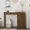 pas cher en ligne VidaXL Bureau Marron Miel 100x50x75 Cm Bois Massif De Pin 17