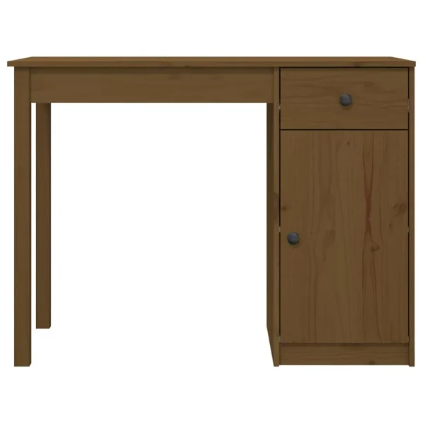 pas cher en ligne VidaXL Bureau Marron Miel 100x50x75 Cm Bois Massif De Pin 6