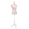Les achats en ligne VidaXL Buste De Couture De Femme En Coton Blanc Motifs à Rosiers 17