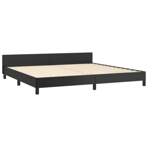 Paiement sécurisé VidaXL Cadre De Lit Avec Tête De Lit Noir 200×200 Cm Similicuir 13