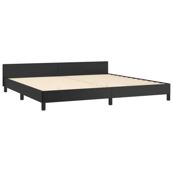 Paiement sécurisé VidaXL Cadre De Lit Avec Tête De Lit Noir 200×200 Cm Similicuir 5