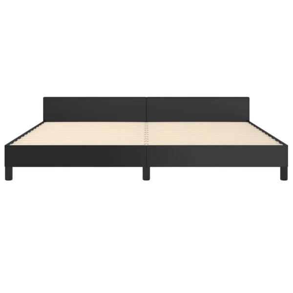 Paiement sécurisé VidaXL Cadre De Lit Avec Tête De Lit Noir 200×200 Cm Similicuir 6