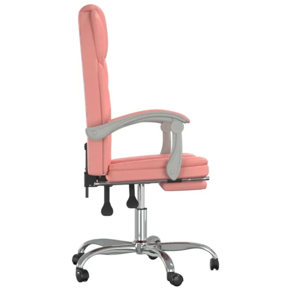 VidaXL Fauteuil Inclinable De Bureau Rose Similicuir meilleure qualité 4