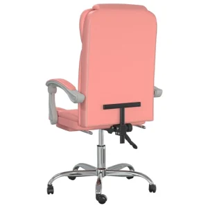 VidaXL Fauteuil Inclinable De Bureau Rose Similicuir meilleure qualité 13
