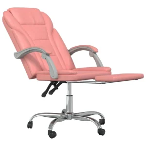 VidaXL Fauteuil Inclinable De Bureau Rose Similicuir meilleure qualité 15