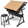 VidaXL Table à Dessin Inclinable 2 Tiroirs Et Tabouret remise en ligne 17