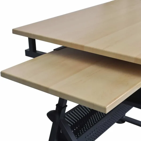 Dernières Nouveautés VidaXL Table à Dessin Inclinable 2 Tiroirs Et Tabouret 6