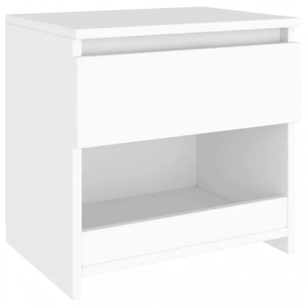 de garantie authentique VidaXL Table De Chevet Blanc 40x30x39 Cm Aggloméré 3
