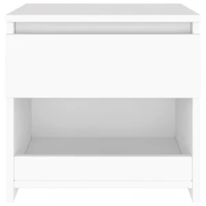 de garantie authentique VidaXL Table De Chevet Blanc 40x30x39 Cm Aggloméré 13