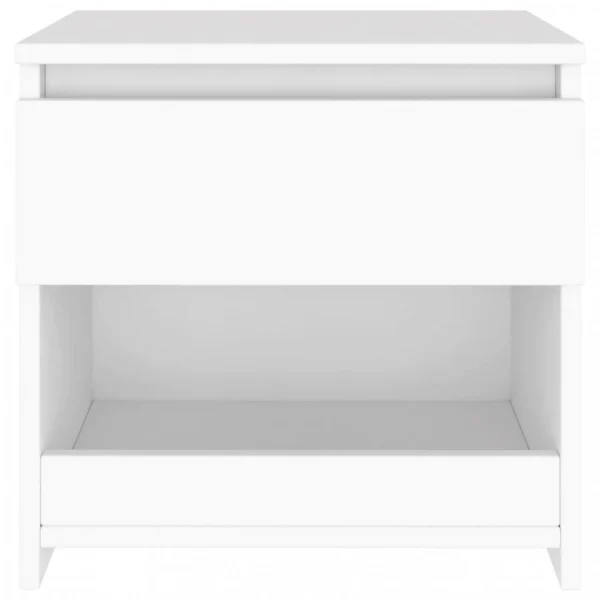 de garantie authentique VidaXL Table De Chevet Blanc 40x30x39 Cm Aggloméré 5