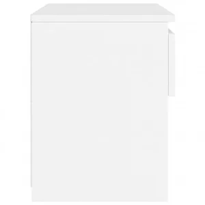 de garantie authentique VidaXL Table De Chevet Blanc 40x30x39 Cm Aggloméré 15