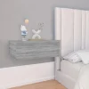 Large choix en ligne VidaXL Tables De Chevet Flottantes 2 Pcs Sonoma Gris 40x30x15 Cm 19